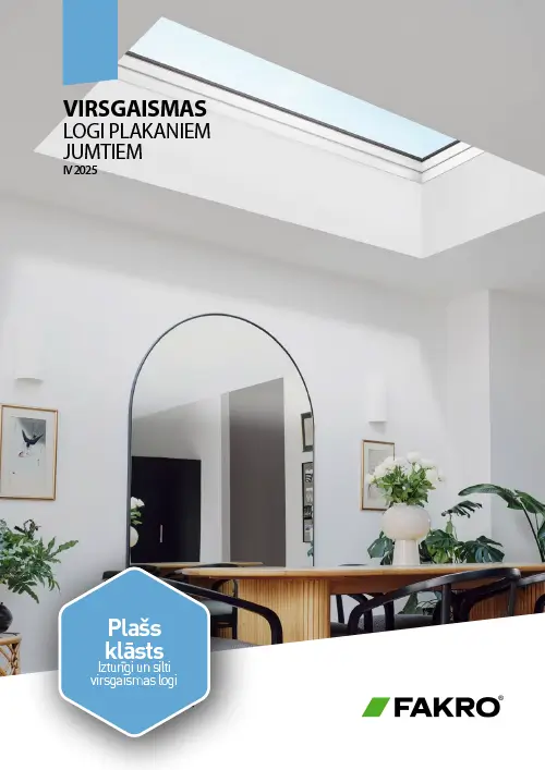 Virsgaismas logi plakaniem jumtiem