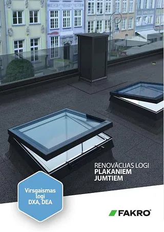 Renovācijas logi plakaniem jumtiem
